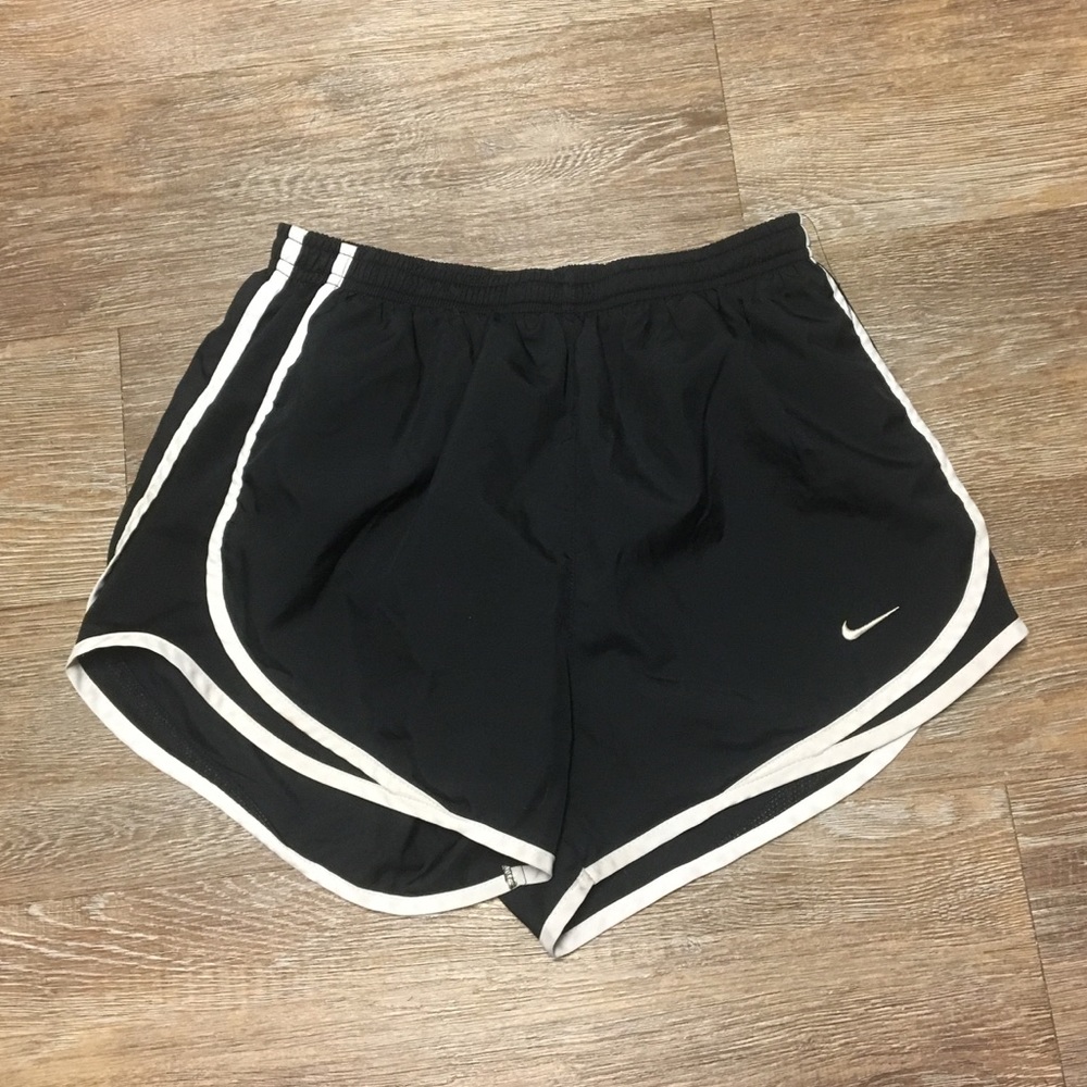 Black Nike running shorts